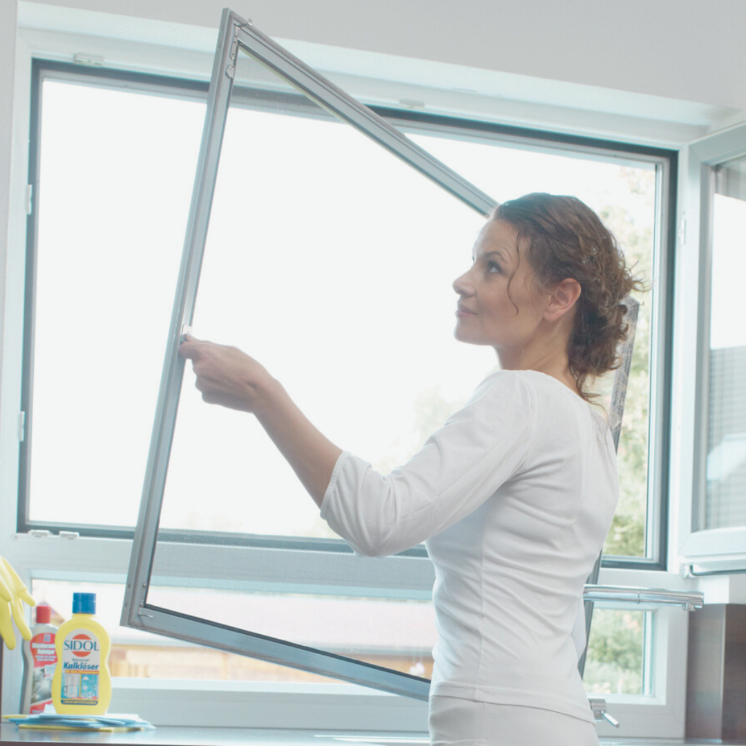 Fixed mosquito net for doors and windows