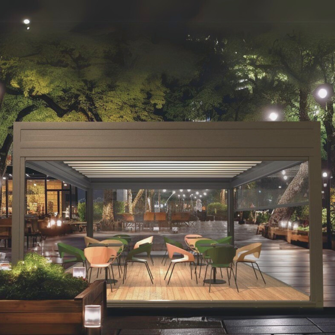 Arcadia K - the pergola with sliding PVC cover