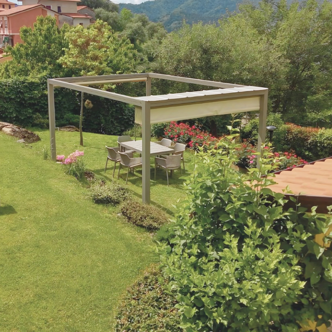Arcadia K - the pergola with sliding PVC cover