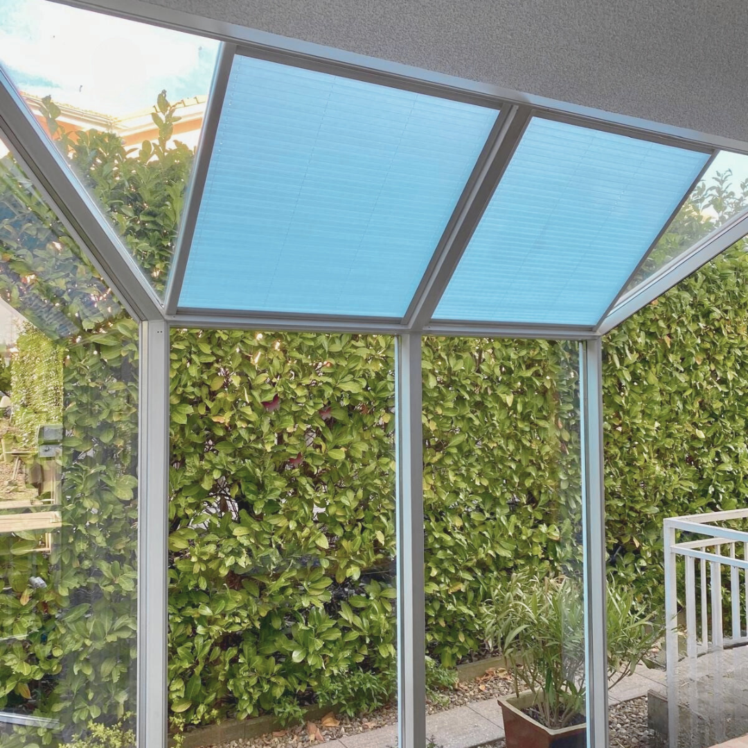Plissee für Wintergärten und Dachfenster