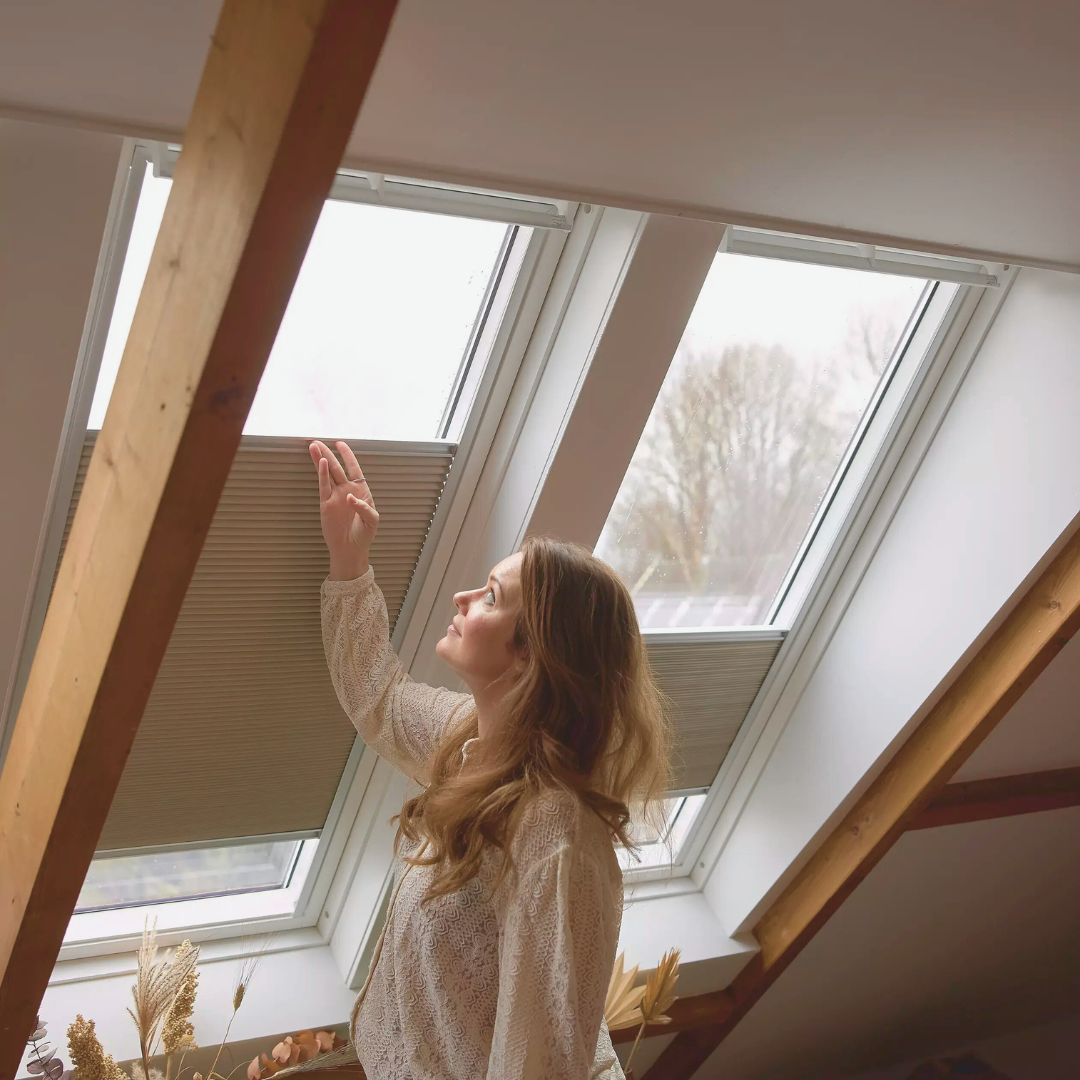 Wintergarten and Velux pleated blind