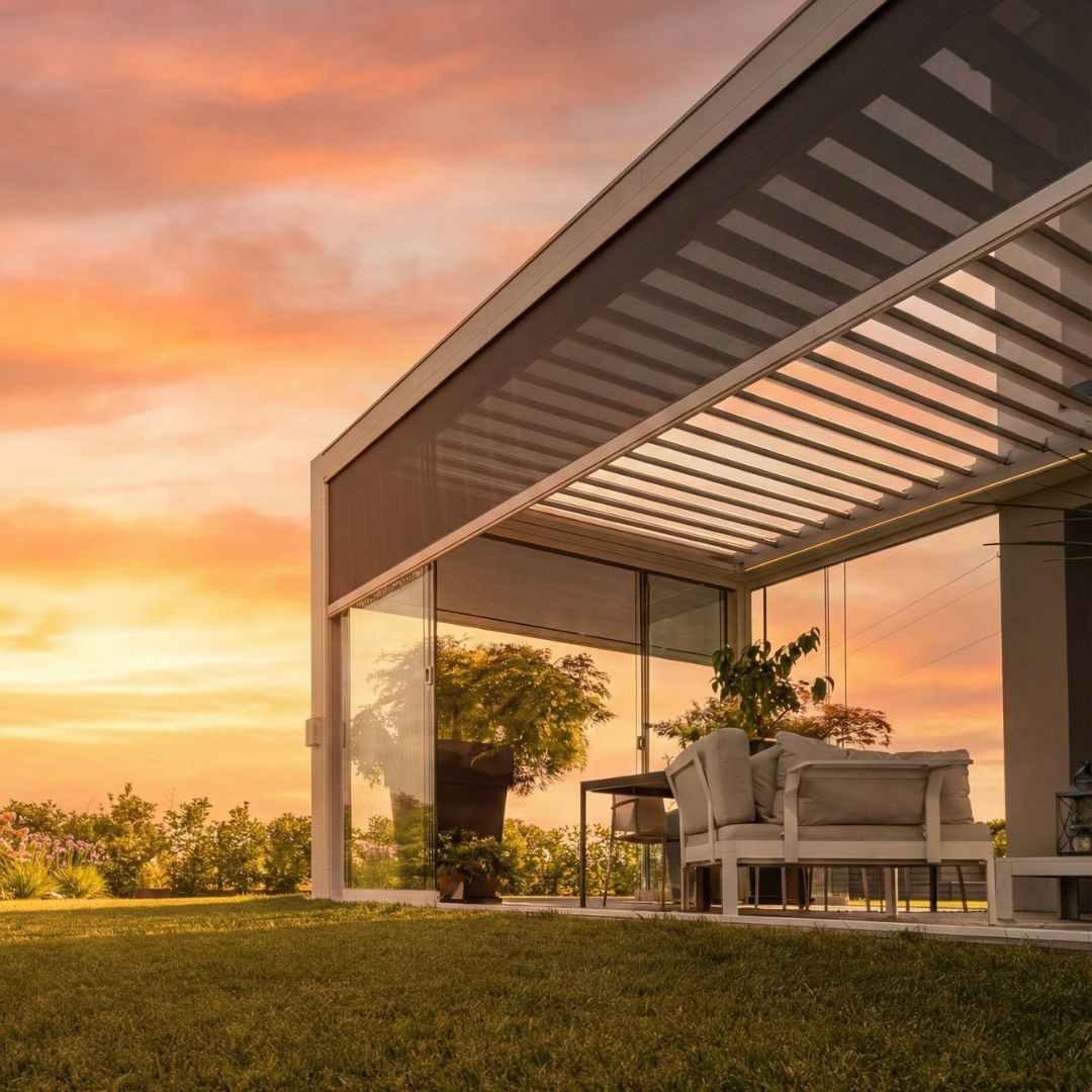 Eclissi – The bioclimatic pergola with adjustable blades to enjoy the outdoors, in every season