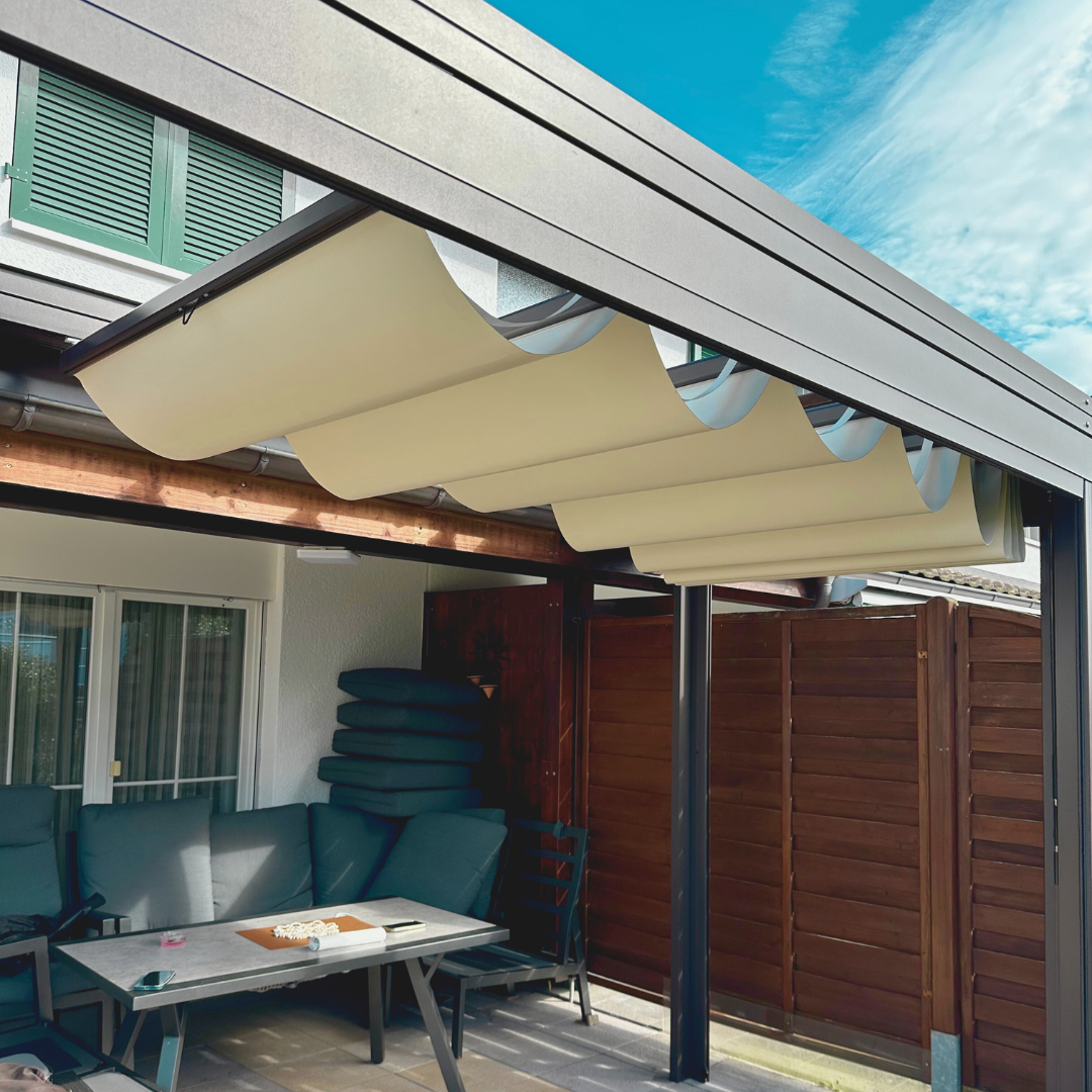 Arcadia K - the pergola with sliding PVC cover