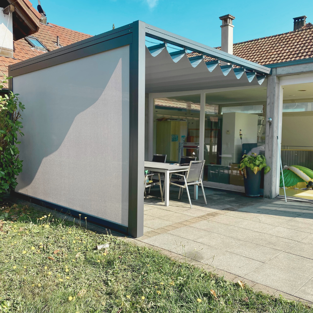 Arcadia K - the pergola with sliding PVC cover