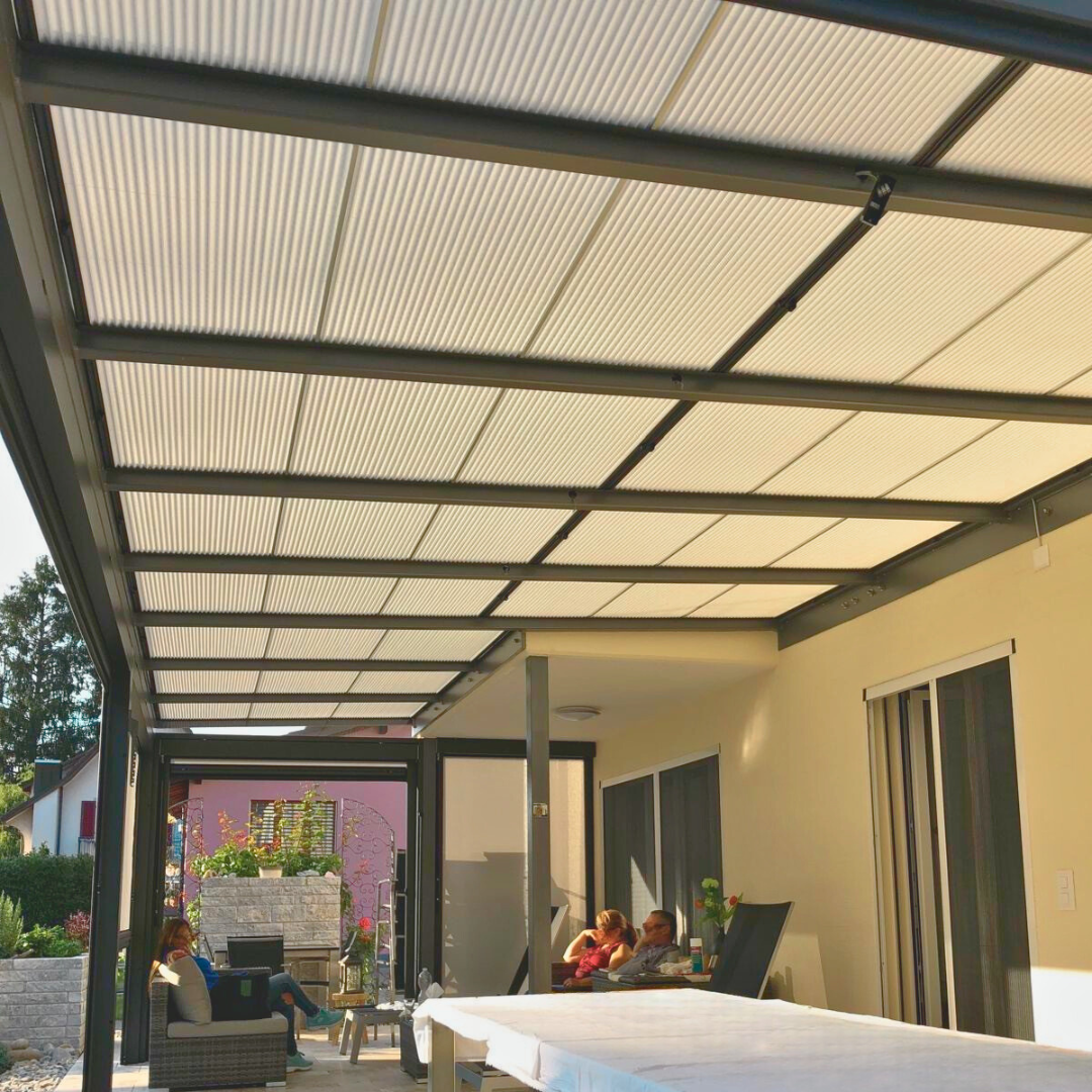 Plissee für Wintergärten und Dachfenster