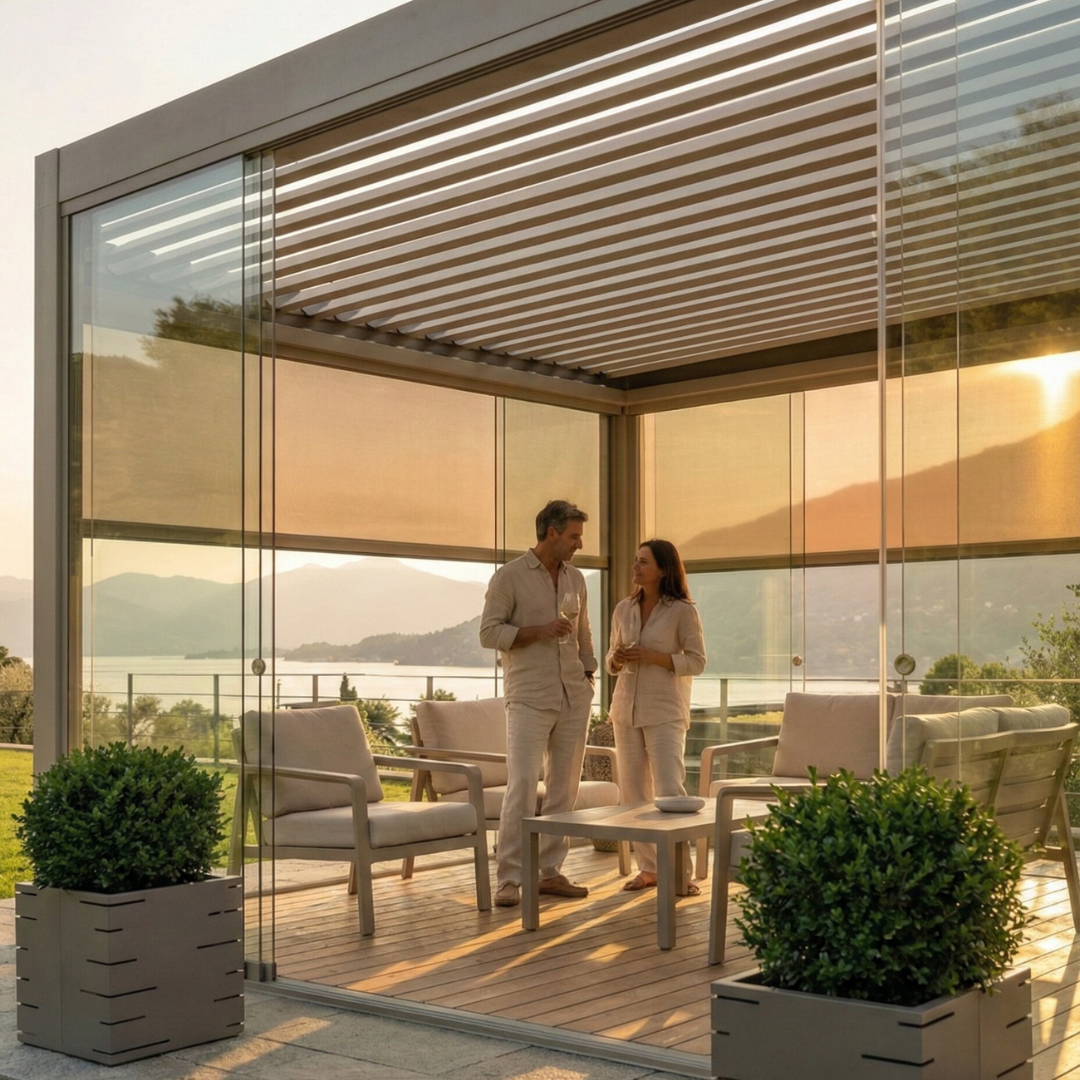 Eclissi – The bioclimatic pergola with adjustable blades to enjoy the outdoors, in every season
