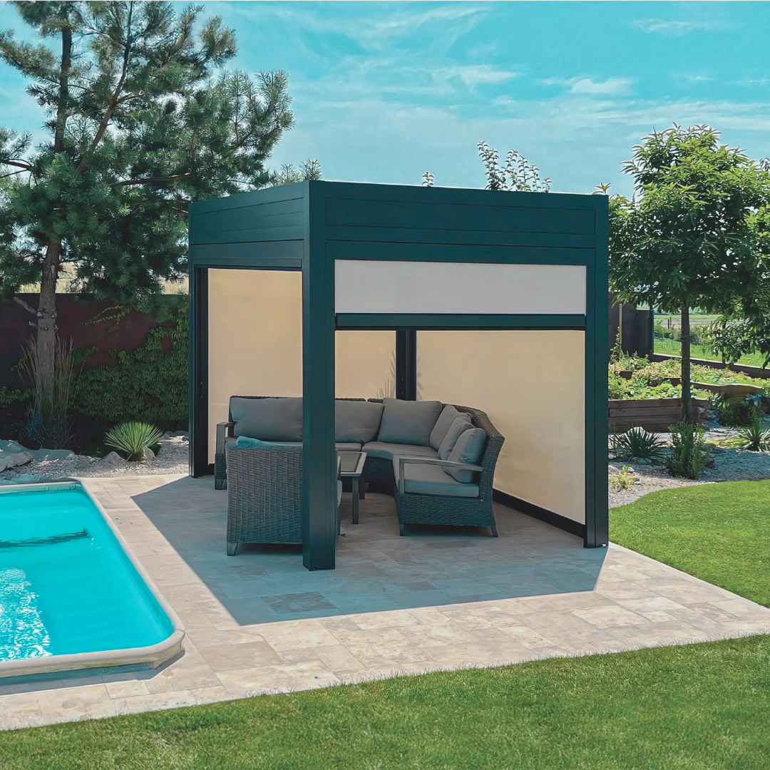 Arcadia K - the pergola with sliding PVC cover