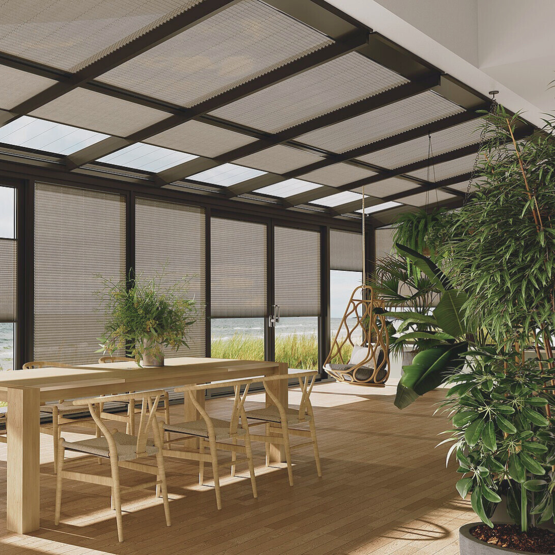 Plissee für Wintergärten und Dachfenster (Velux)